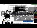 How to Create 1000+ Word Article Content EASILY - New FREE Method!